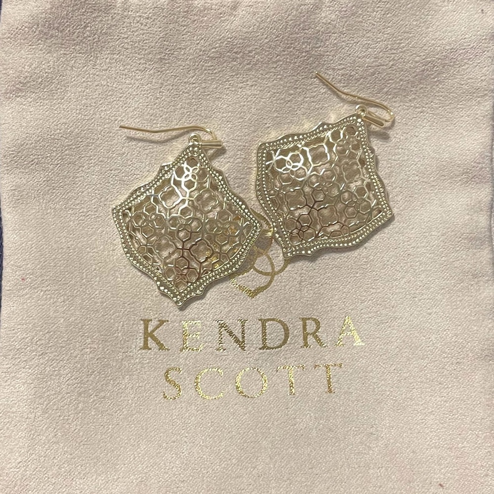 Gold Kirsten Drop Earrings (Kendra Scott)
